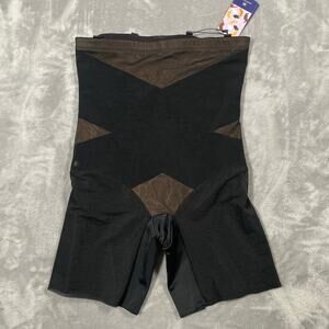 Honeylove Shapewear 1X Black SuperPower Girl Short Compression Shaping Smoothing